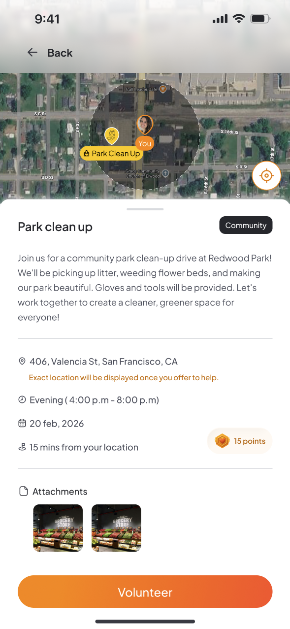 Park clean up community request